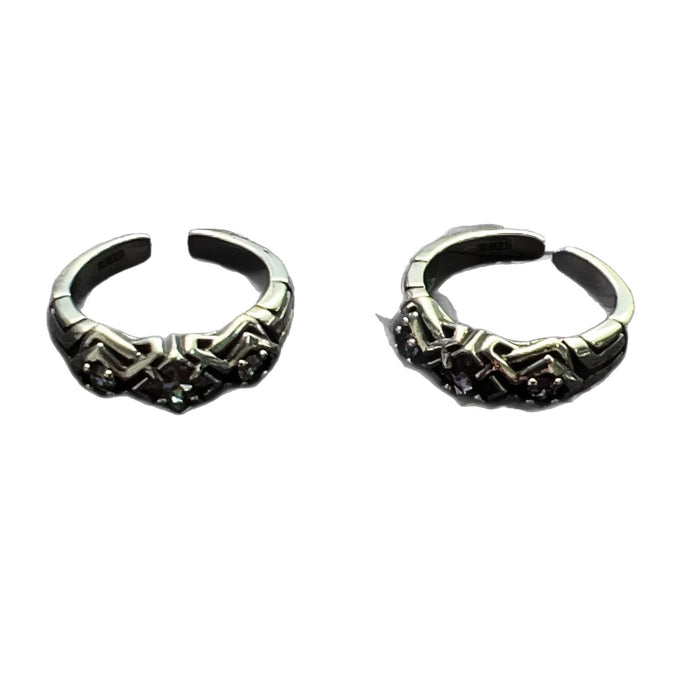 Wholesale Retro Purple Zirconia White Zirconia Ring Personalized Ring Open Zirconia Ring High End Feeling Ring