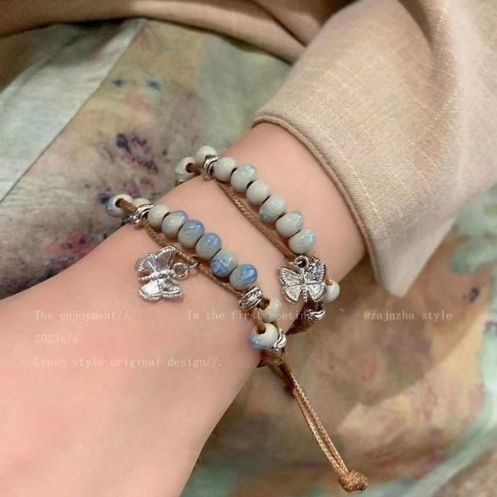 Wholesale Butterfly Bracelet Bead Weaving Vintage Handmade