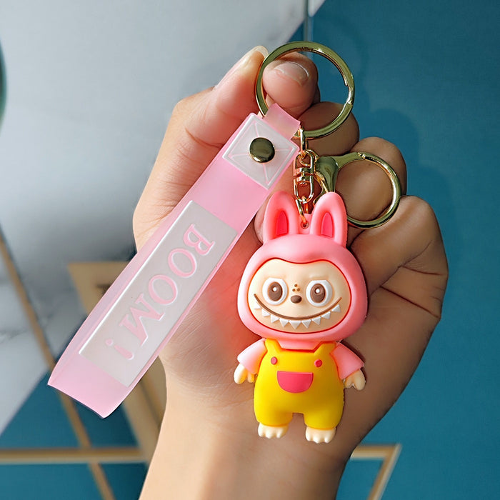 Wholesale   Silicone Keychain Cute Cartoon Doll Pendant Student Schoolbag Hanging Ornaments