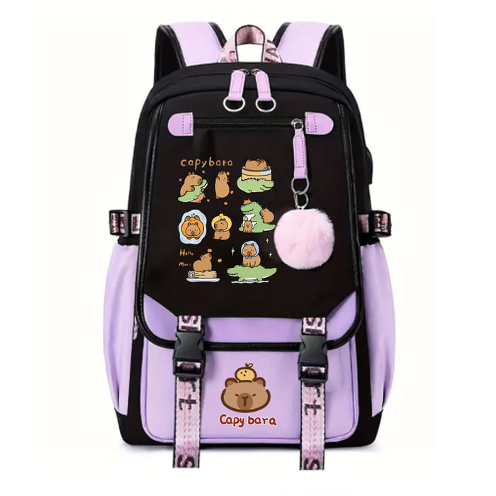 Wholesale Cute cartoon large-capacity backpack bag for boys and girls in elementary and middle school.