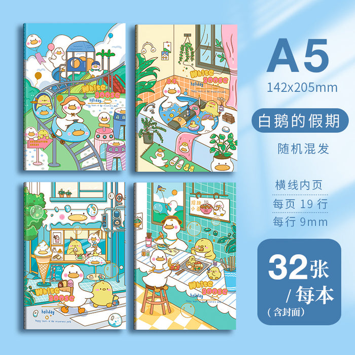 Wholesale 2pcs A5 cartoon retro notebook B5 cute stationery