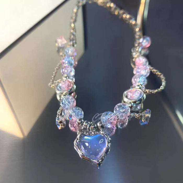 Wholesale Exquisite and versatile niche light luxury heart pendant bracelet