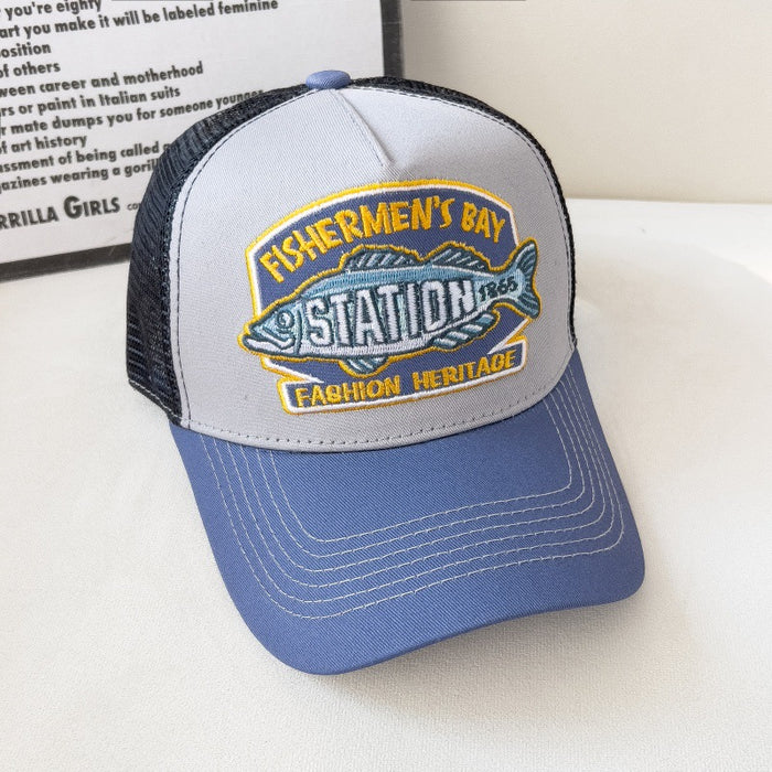 Wholesale Baseball Cap Hip-Hop Mesh Breathable Large Brim Peaked Cap for Adults