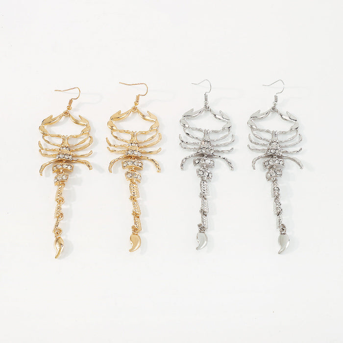 Wholesale Alloy Micro Inlaid Scorpion Earrings JDC-ES-QianDi001