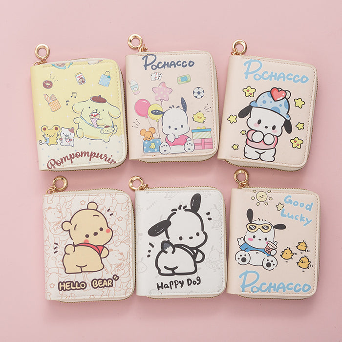 Wholesale Short Zipper Cute Printed Cartoon Wallet for Students