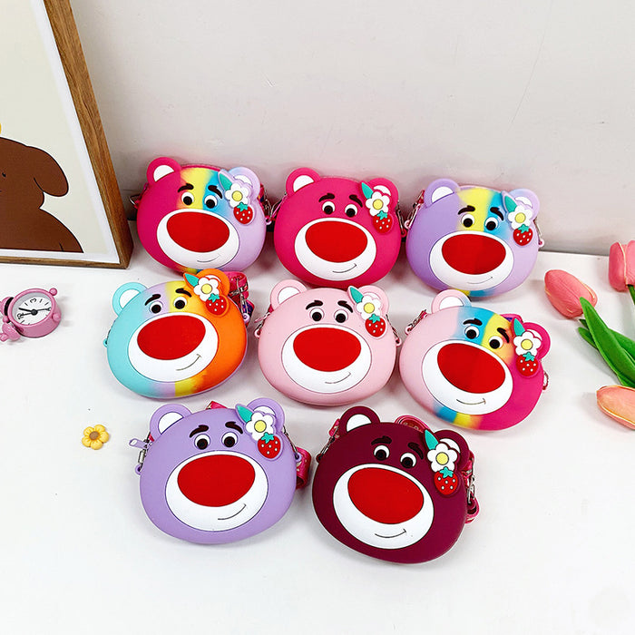 Wholesale Anti-rodent Pioneer Head Silicone Crossbody Bag Children's Cartoon Coin Purse Decompression Bubble