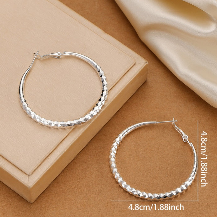 Wholesale Geometric Round Gold Hoop Earrings Trendy Jewelry Accessory MOQ≥3