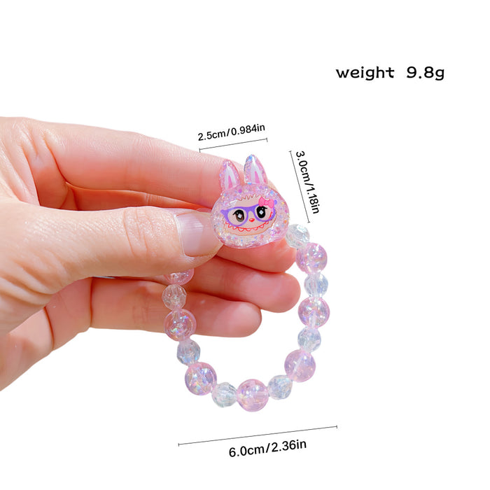 Wholesale 10 pcs Acrylic material flashing cartoon character bracelet for kids.