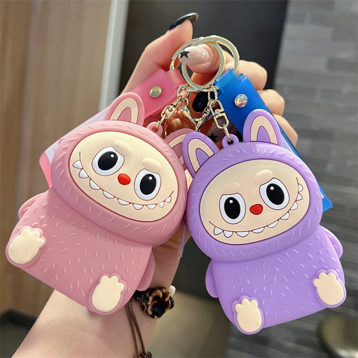 Wholesale Cute sitting cartoon character coin purse keychains