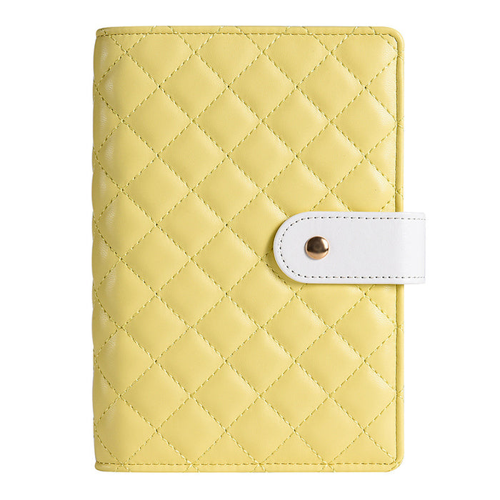 Wholesale Macaron Pu Leather Loose-Leaf Accounting Notebook Creative Cash Budget Financial Planning Notebook