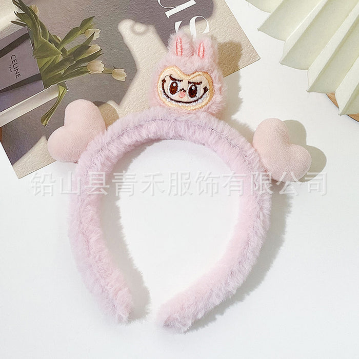 Wholesale Cute Cartoon  Plush Hair Hoop Girl Wash Face Non-slip Pressure Hair Hoop Out All-match