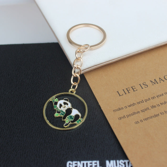 Wholesale Panda keychain  bag pendant  cartoon small gift key chain ornaments