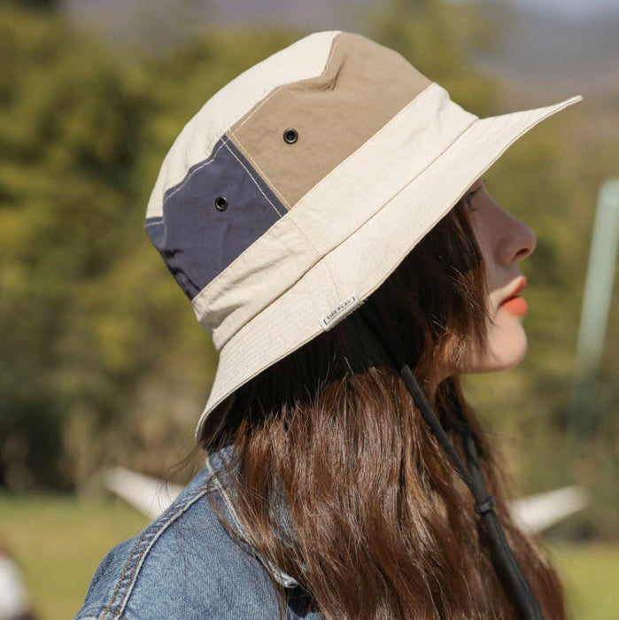 Wholesale Colorful border fisherman hat versatile casual camping, hiking, cycling, sun protection, sun shading hat
