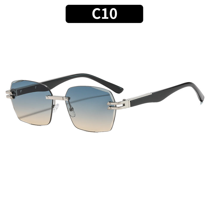 Wholesale Street Snap Frameless Square Sunglasses UV400 Fashion Accessory for Resale
