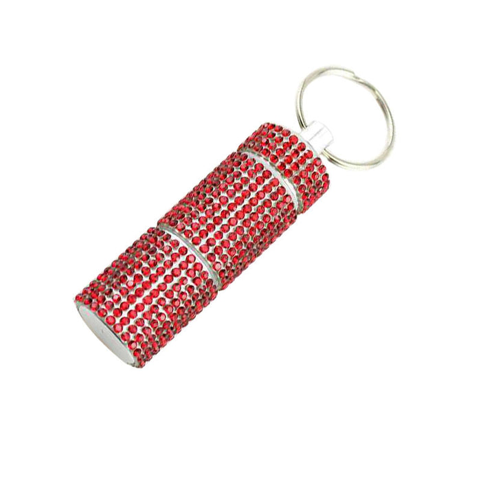 Wholesale Alloy Waterproof Sealed Pill Holder Keychain Rhinestone Decor European American Modern Style For Everyday Travel