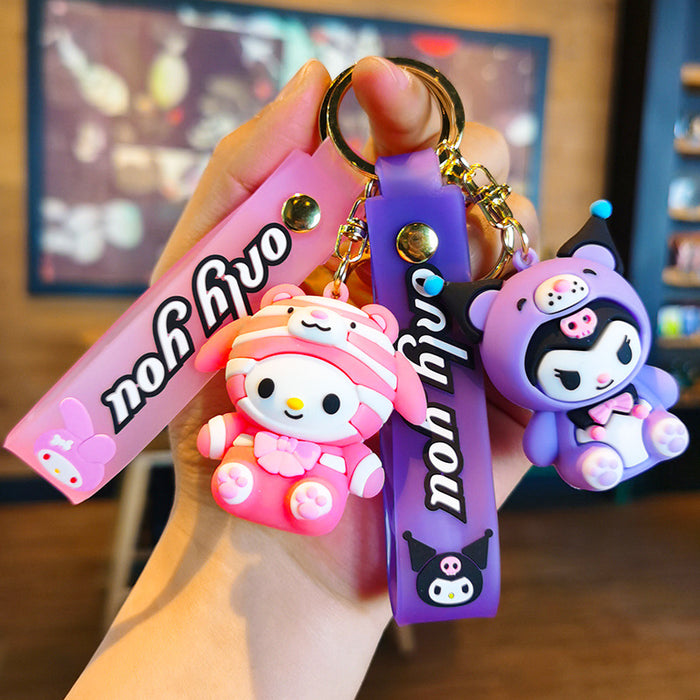 Wholesale Rubber Cartoon Doll Three-dimensional Keychain JDC-KC-Tingm086