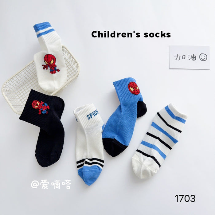 Wholesale 10pairs/pack Thin mid tube socks with mesh for boys baby socks children's socks