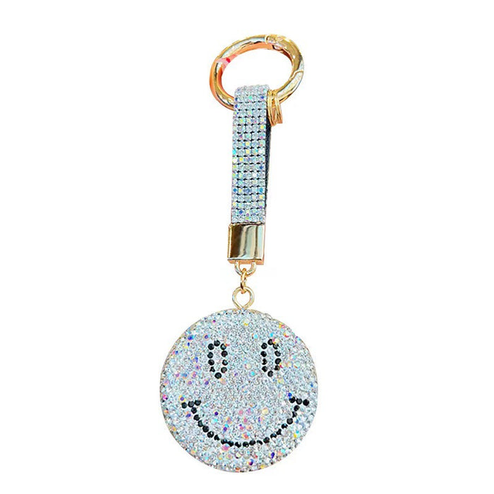 Wholesale Cute Smiley Keychain Exquisite Micro-inlaid Diamond Keychain Bag Car Hanging Gifts