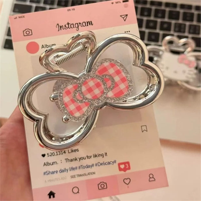 Wholesale Sparkling Cat Double-Sided Hair Clips