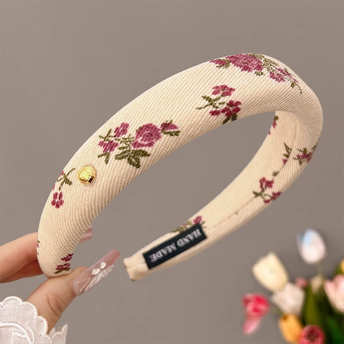 Wholesale Pastoral Style Floral Lace Headband