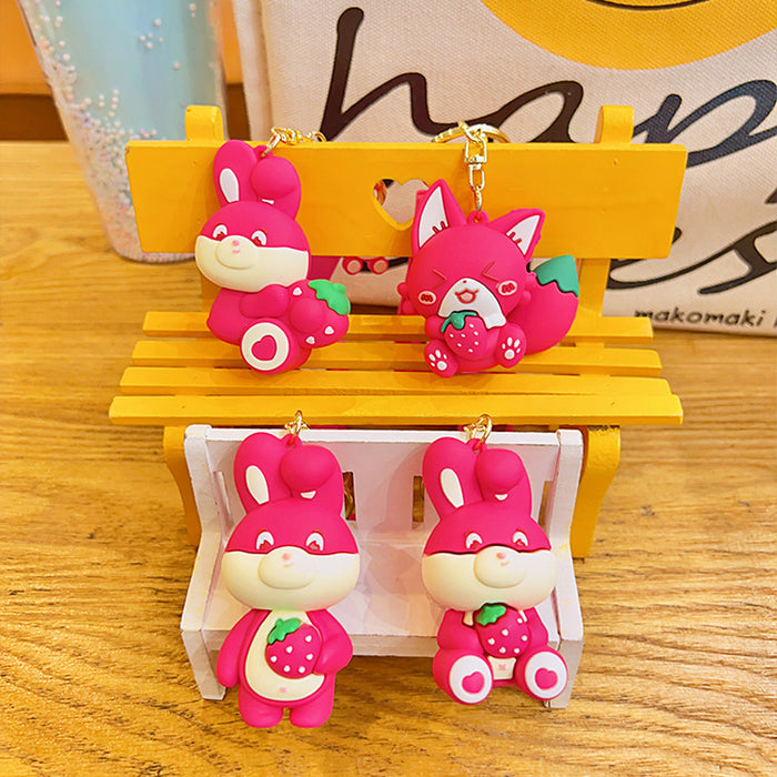 Wholesale Cartoon Strawberry Bear Keychain JDC-KC-YDao092