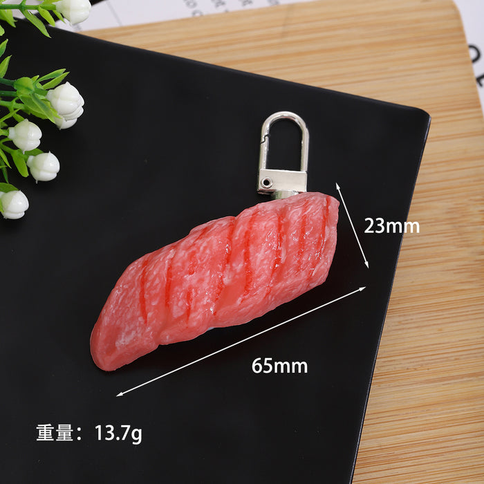 Wholesale PVC Sushi Keychain Food Toy Accessory for Bag Charm or DIY Craft Gift MOQ≥2