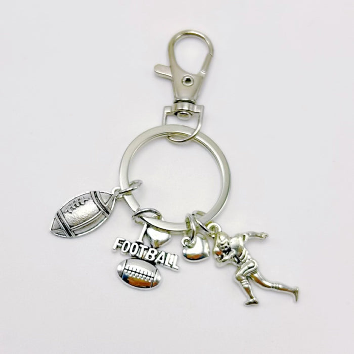 Wholesale Ferroalloy Rugby Helmet Player Keychain JDC-KC-HEMS004