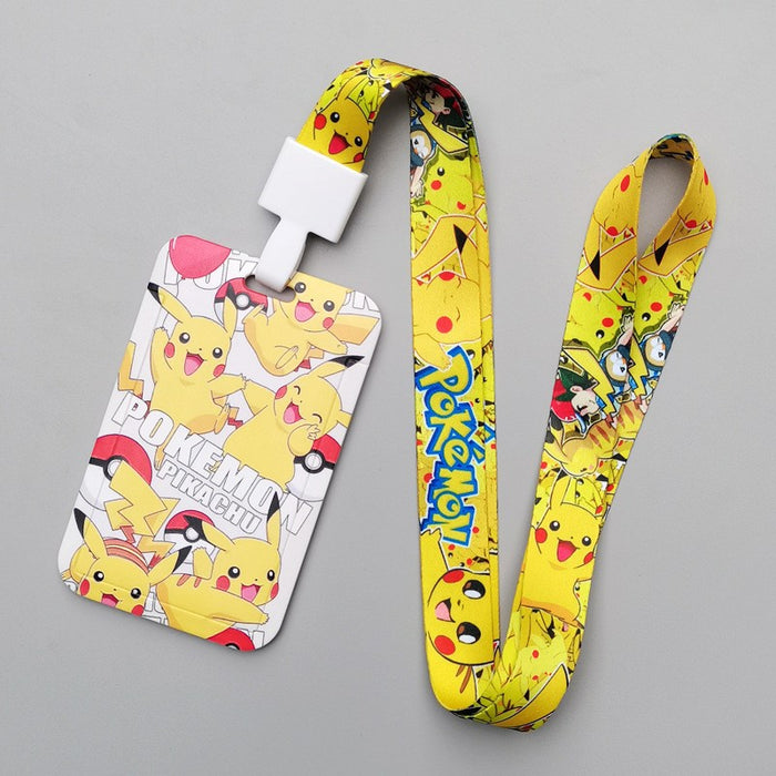 Wholesale Trendy Plastic Cartoon Card Holder With Lanyard Student ID Badge Gift