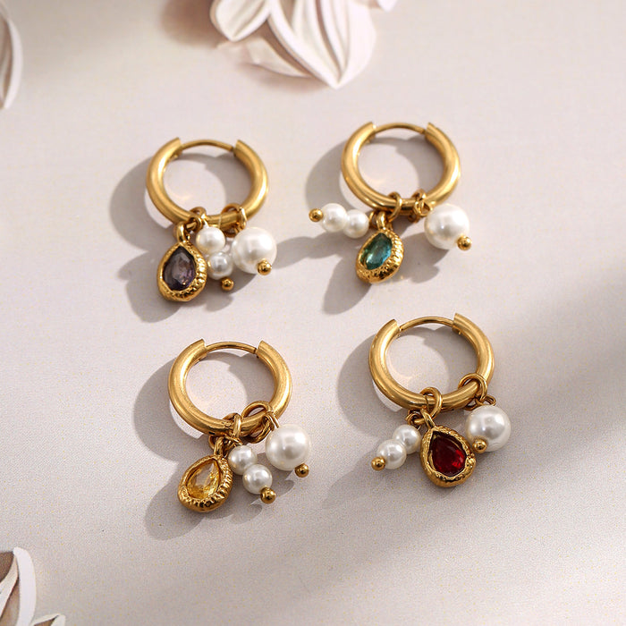 Wholesale Stainless Steel Pearl Earrings