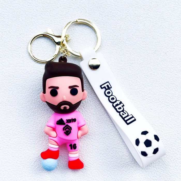 Wholesale PVC Cartoon Football Suit Doll Keychain JDC-KC-WuYi151