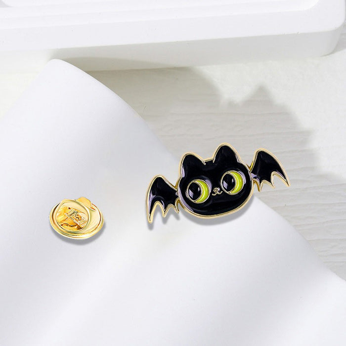 Wholesale  Series Brooch Pumpkin Skull Ghost Alloy Oil Dropping Metal Cartoon Punk Horror Badge
