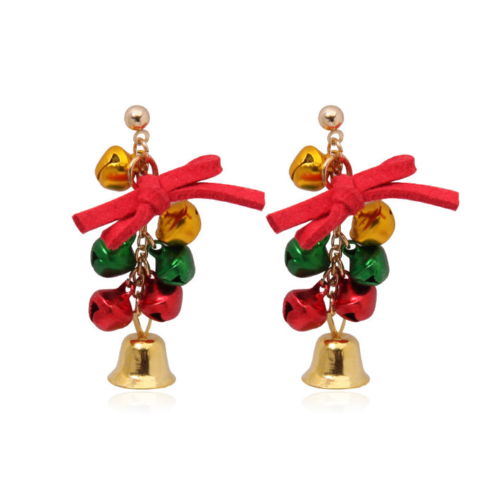 Wholesale 3pcs Alloy Diamond Color Bell Snowflake Christmas Tree Earrings JDC-ES-BinL015