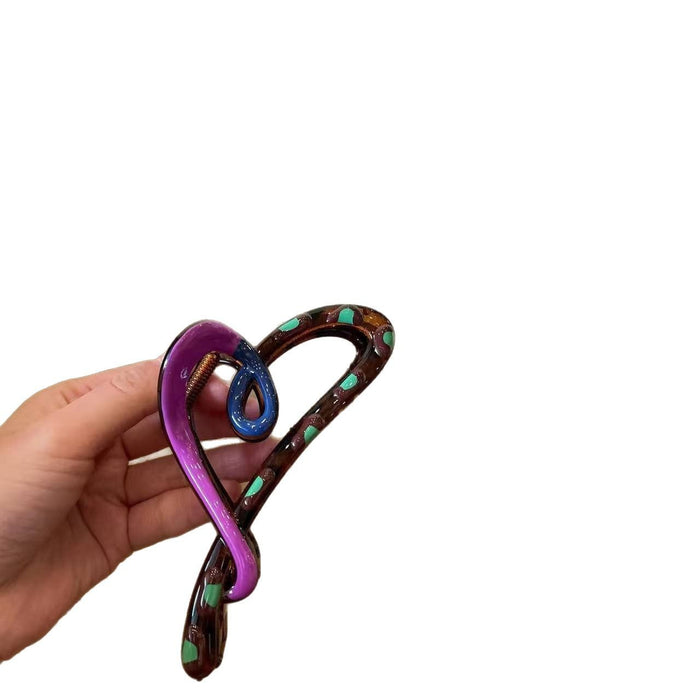Wholesale New Love Grip Clip, Back of Head Disc Hair, Shark Clip, Contrasting Color Design, Hair Accessories
