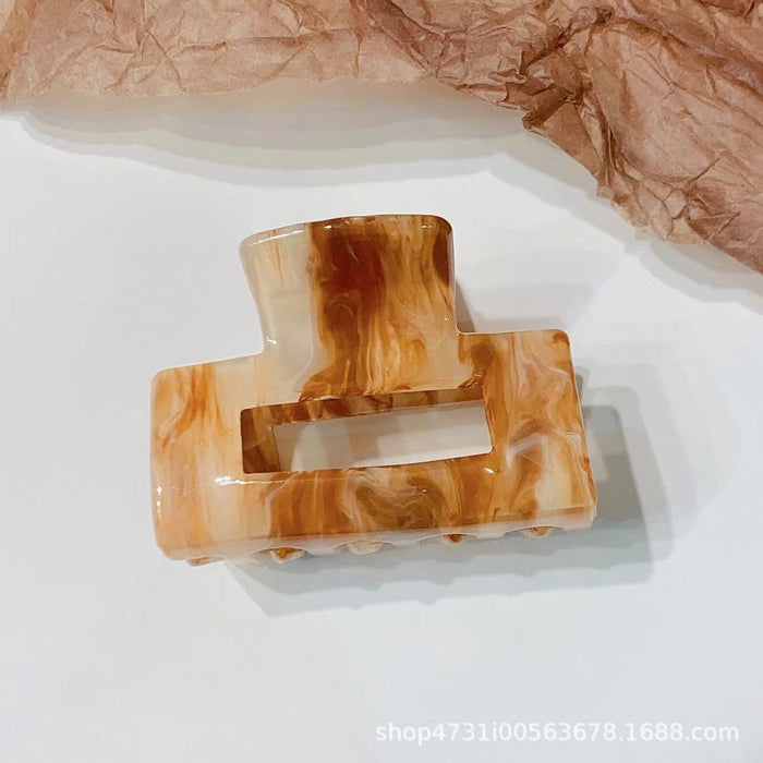 Wholesale Acetate Small Claw Clip Square Star Hollow Mermaid Color Hair Accessory