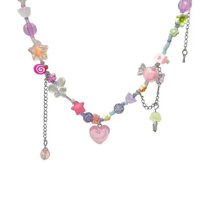 Wholesale Beaded necklace with niche design, neck chain, locking bone chain