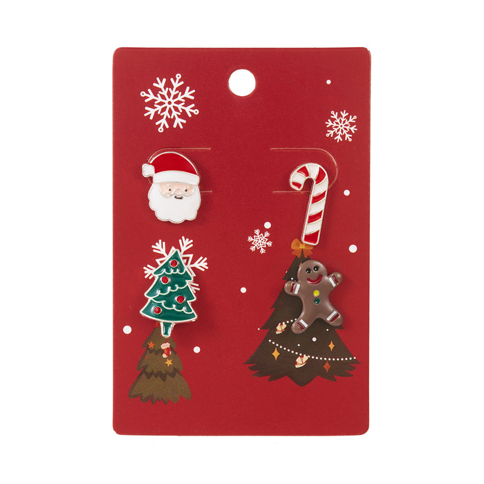 Wholesale Cartoon Snowflake Ear Studs Christmas Holiday Jewelry Accessory