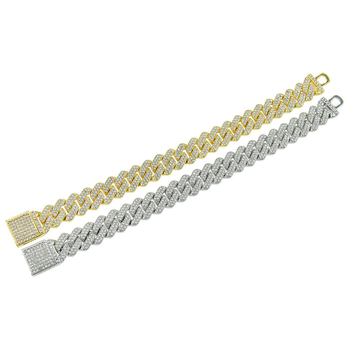 Wholesale hip-hop full-Diamond Cuban chain necklace