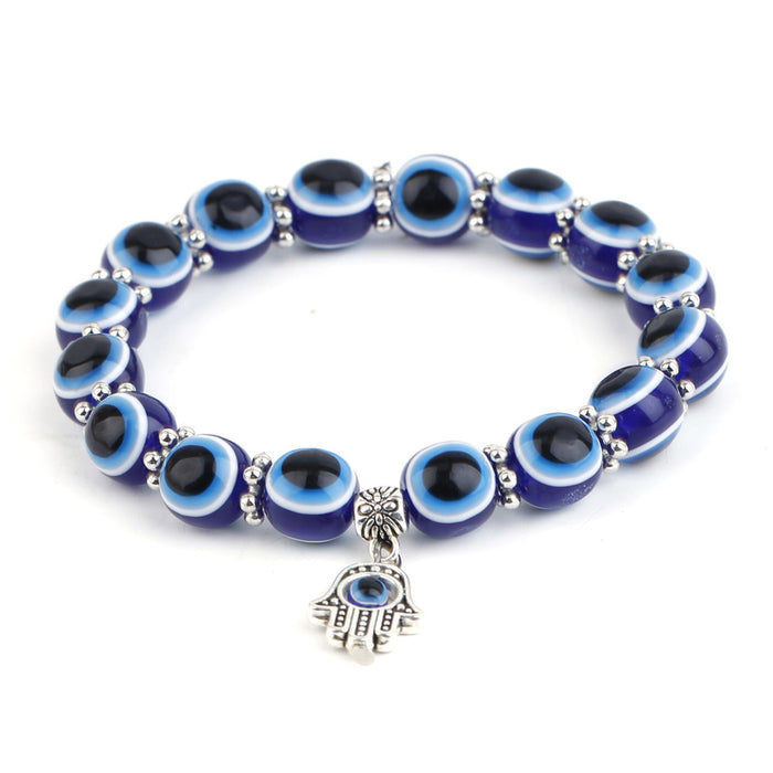 Wholesale Blue Eye Bracelet Palm Devil's Eye Beaded Bracelet