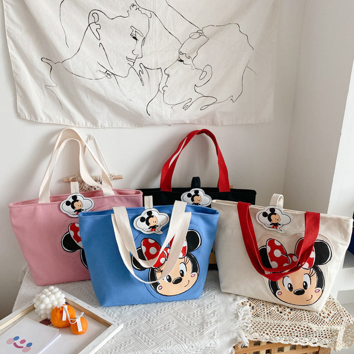 Wholesale Cartoon Printed Canvas Handbag  JDC-HB-YuanDuo028