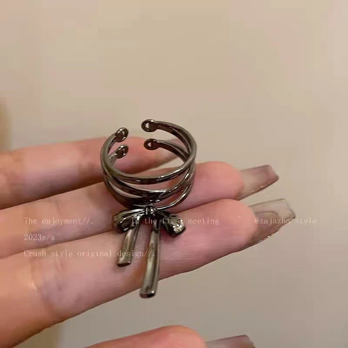 Wholesale Green butterfly open ring niche versatile ring