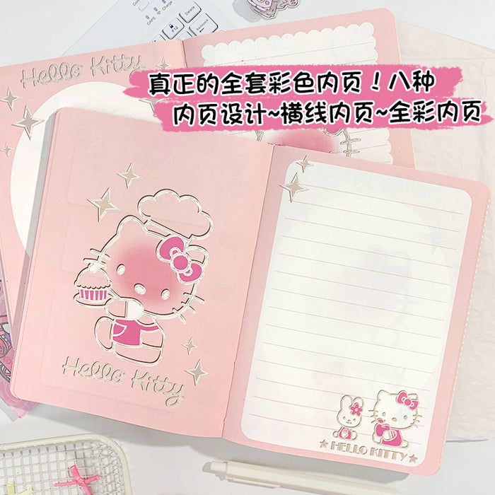 Wholesale 5pcs Cute Cat Coloring Page Notebook Laser Hand Ledger  Leather Notepad