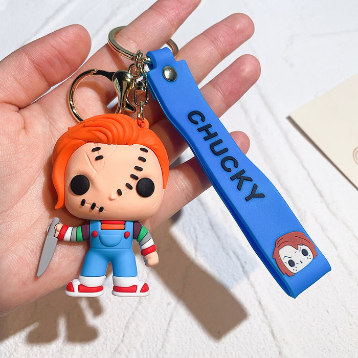 Wholesale Silicone Cartoon Doll Keychain JDC-KC-Qiwei016