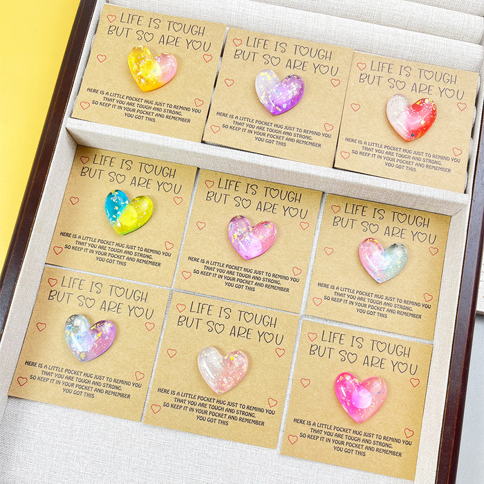 Wholesale Gradient Heart Pocket Decorations Hug Card