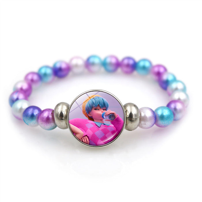 Wholesale K-POP Bracelet Girl Gift Accessory Colorful Beaded Bracelet