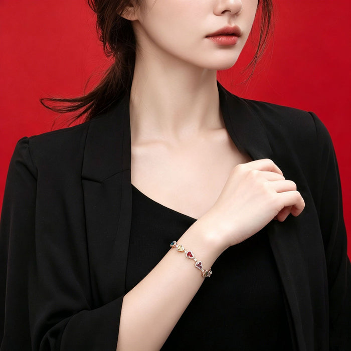 Wholesale Chinese Style Square Gourd Zircon Bracelet Chic Fashion Accessory Everyday Wear For Women