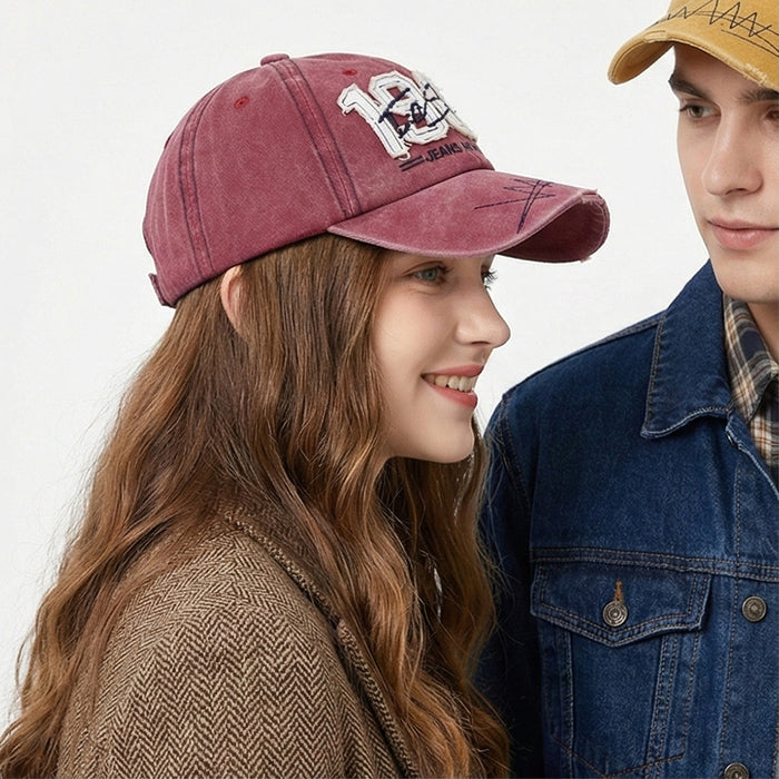 Wholesale 1985 3D Embroidered Baseball Cap Cotton Washed Curved Brim Sun Hat for Summer