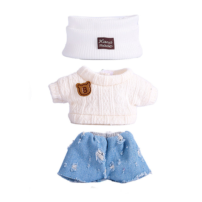 Wholesale 6pcs/set Only Clothes Are Suitable for Vinyl Dolls,  Plush Dolls and Other Wearable Wool Clothes to Change Clothes