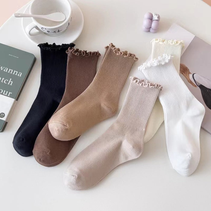 Wholesale Socks, mid length socks, stacked socks, college style socks