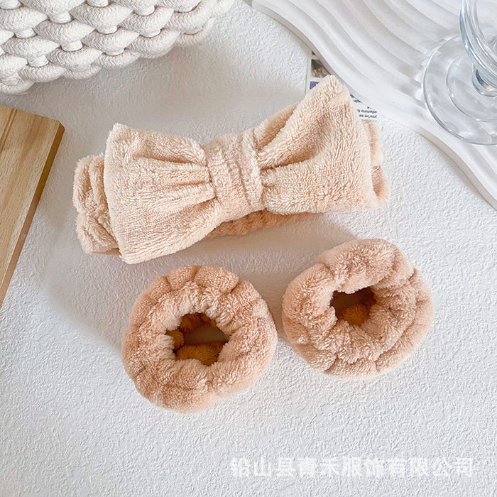 Wholesale Butterfly End Hairband Wristband Set for Women Washing and Beauty Headband Wristband Wristband Hair Accessories Headdress