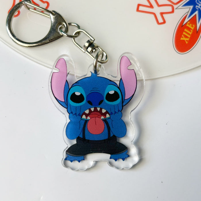 Wholesale Stitch Lilo and Stitch Cute Cartoon Acrylic Keychain JDC-KC-ChuangYin001